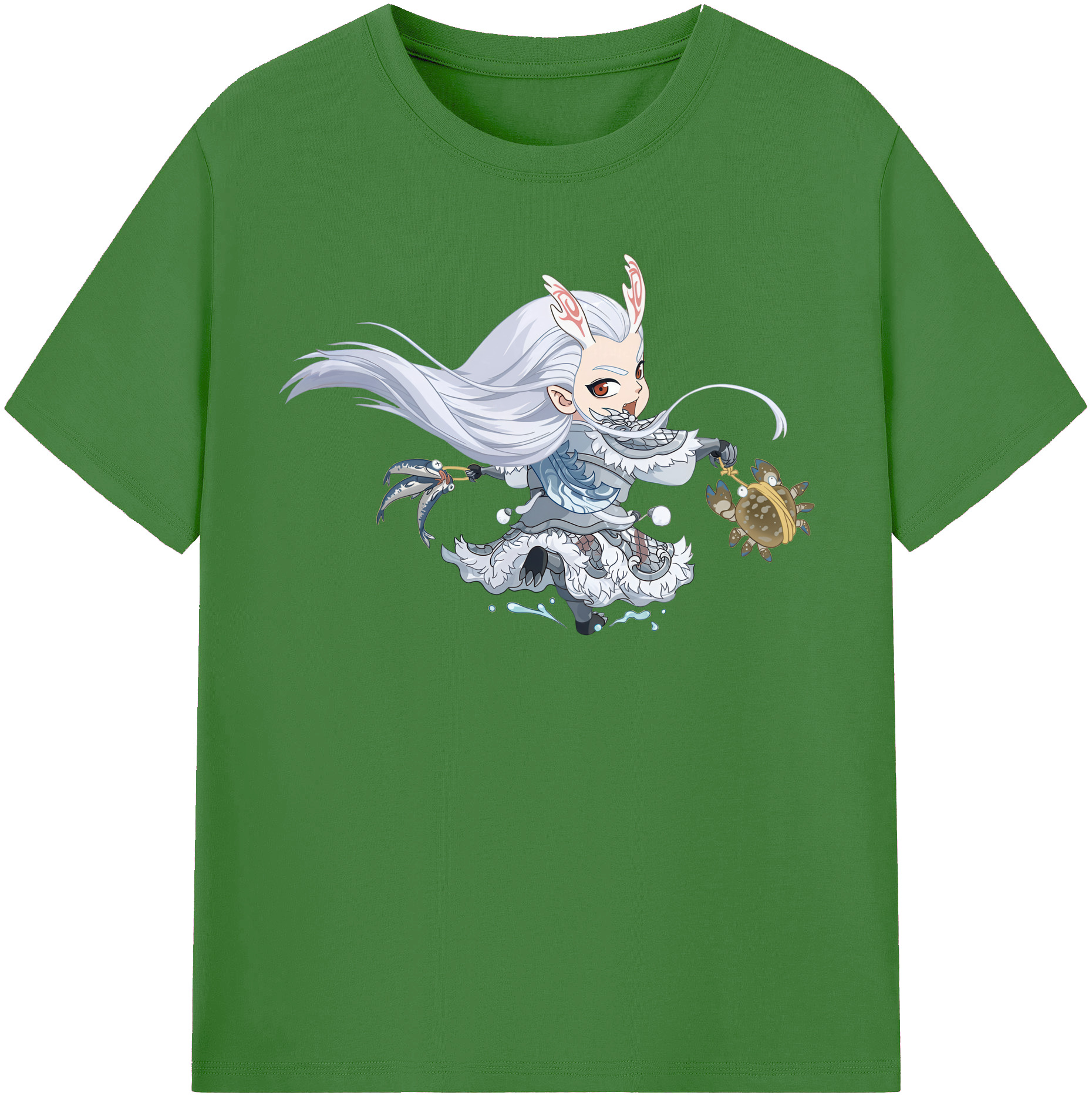 （画像用） Ne Zha 2 ナタ 魔童の大暴れ レディースカジュアルプリントTシャツ（綿100％）